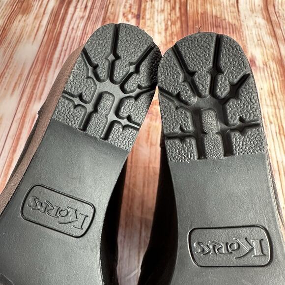 Kork Ease JANELLE Sz 7.5 Leather Oxford Wedge High Heel Bootie Shoes Witchy Goth - Picture 9 of 11